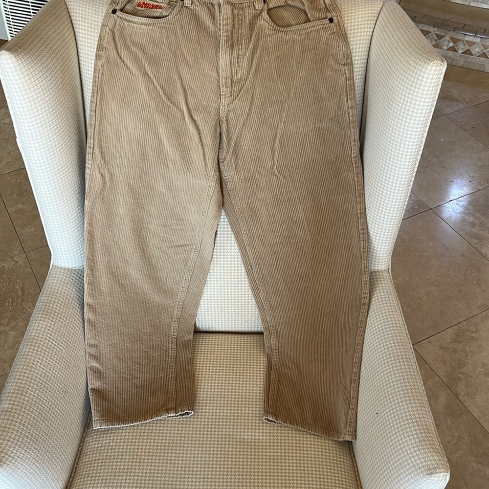 Empyre Men's Beige Corduroy Pants